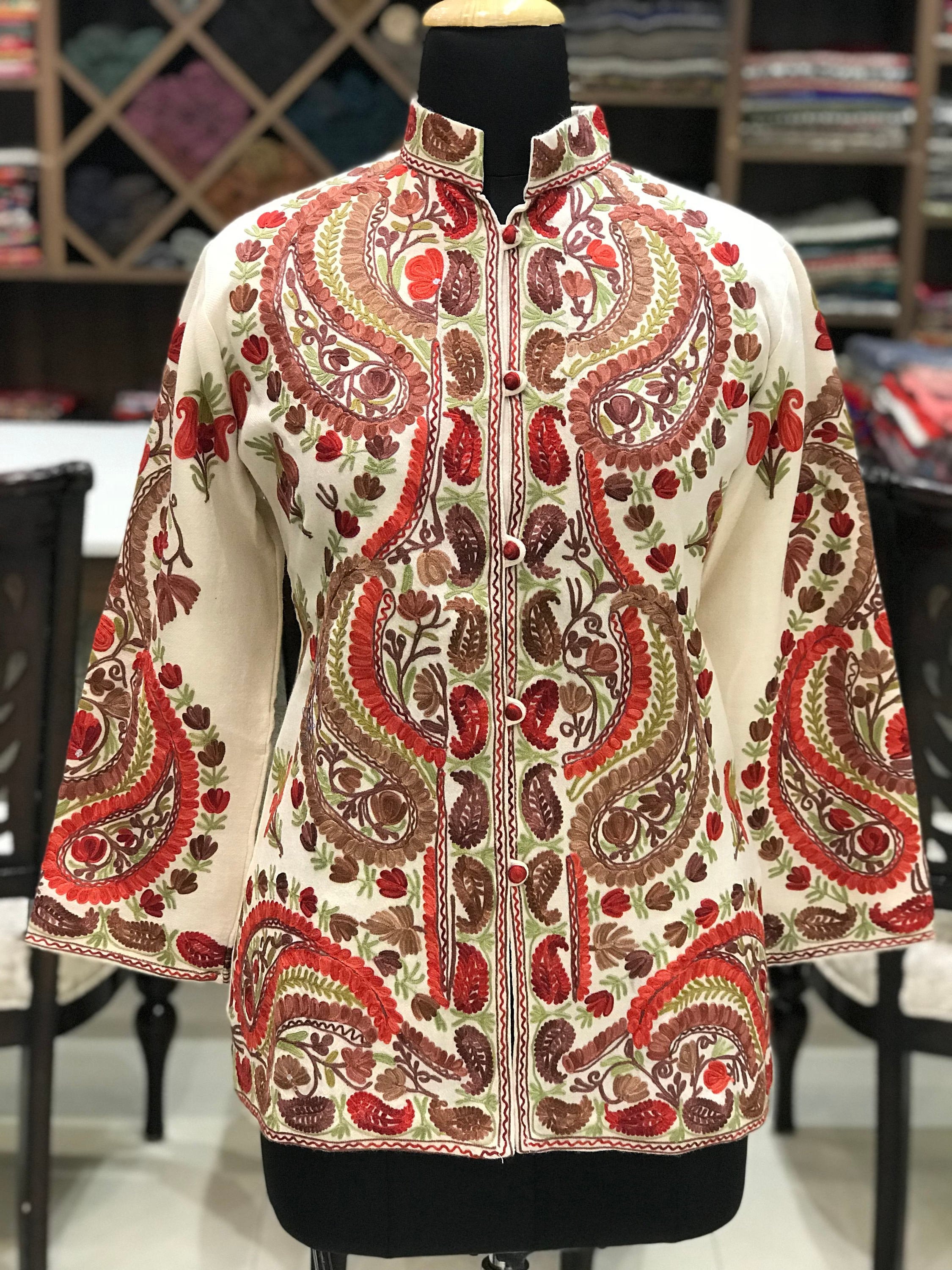 white wool jacket short