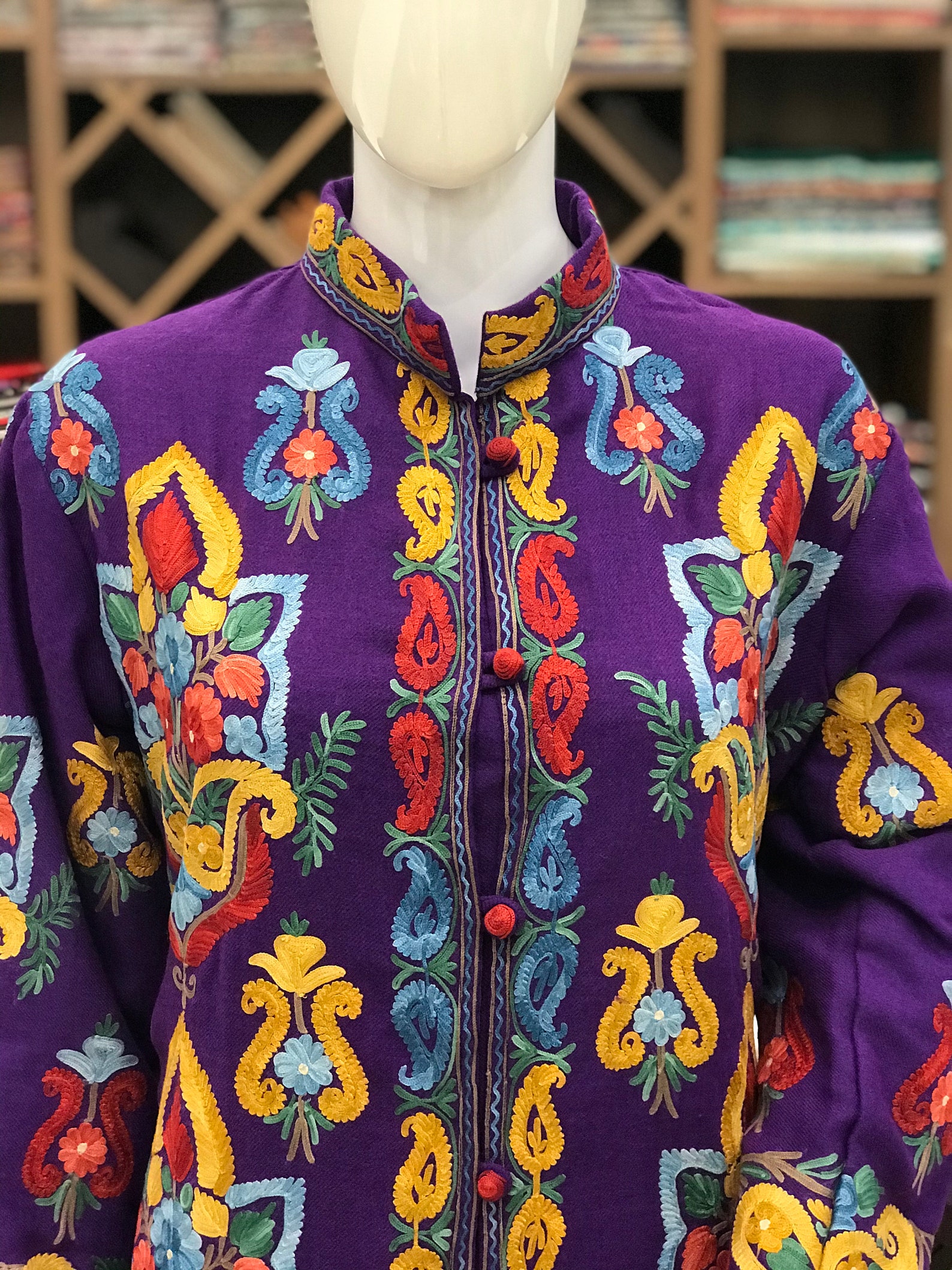 Woollen Coat Long Coat Embroidered Coat Kashmiri Jacket Etsy