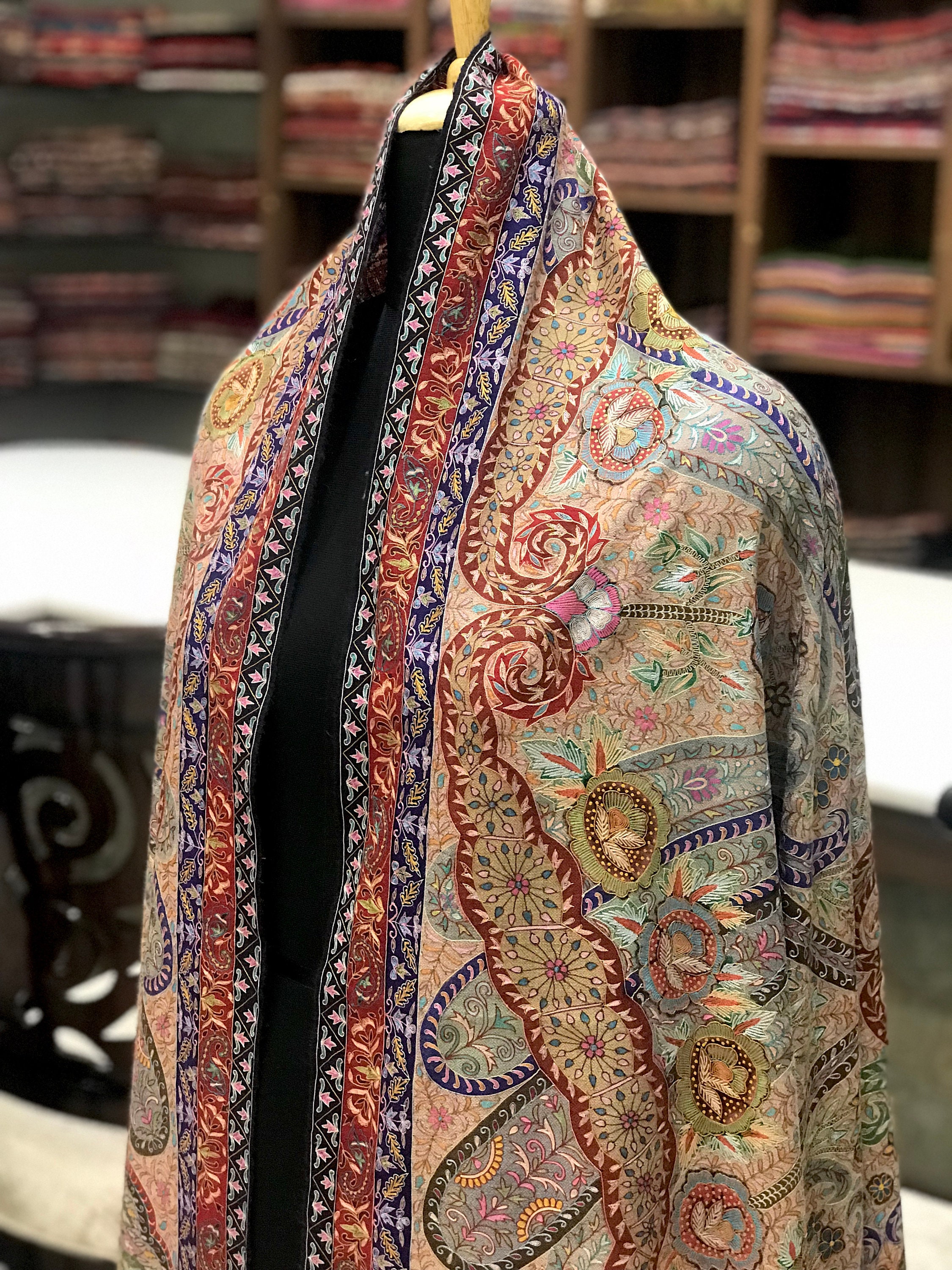 Kalamkari Pure Pashmina Shawl Hand 
