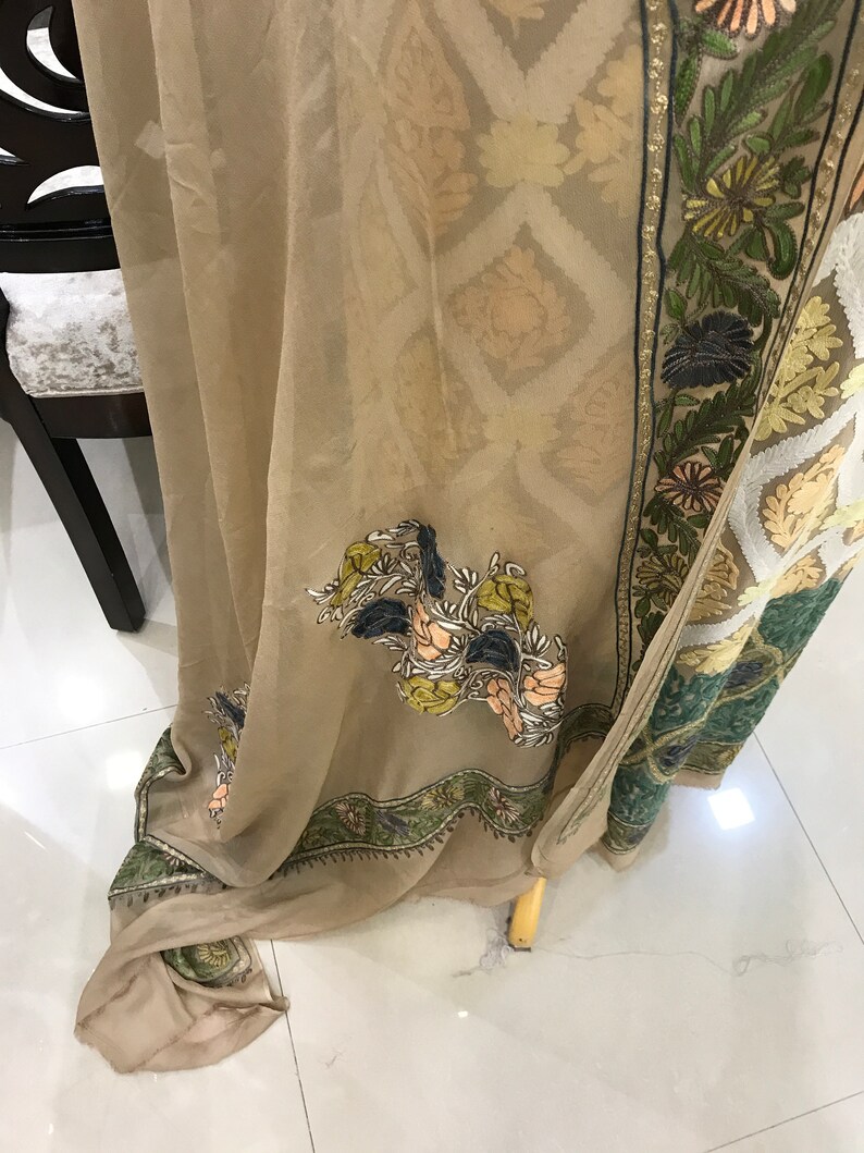 Kashmiri Aari Embroidered Suit, Women Indian Ethnic Wear, Party Wear, Designer Suits, Kashmir Suits, Indian Wedding Suits, Salwar Kameez image 2