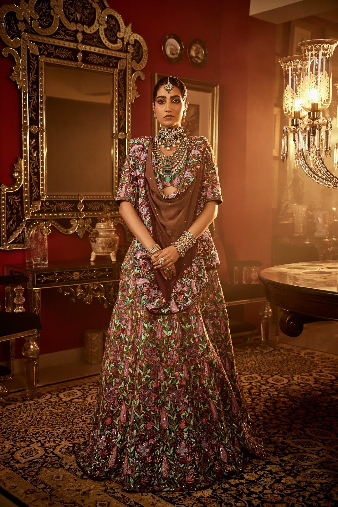 Rajkumari Radiance Chinnon Silk Lehenga