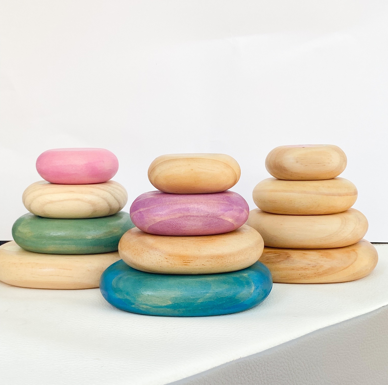 Natural wooden stacking stones Etsy