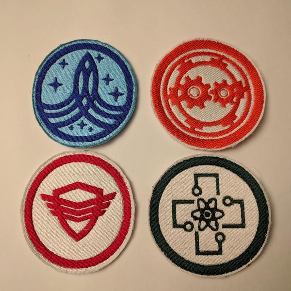 Orville Crew iron/sew on 3 1/2 inch Diameter embroidered patches for Cosplay or Halloween