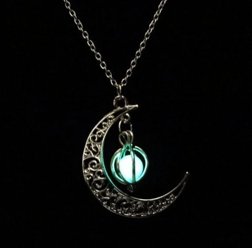 Luminous shop moon necklace