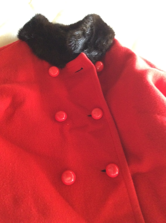 NINA RICCI PARIS 1960’s Red Wool Coat - image 9