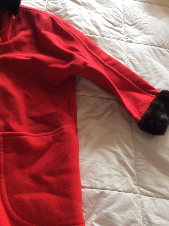 NINA RICCI PARIS 1960’s Red Wool Coat - image 5