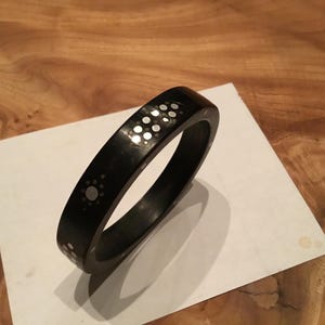 CARVED Brown Horn Bangle Bracelet