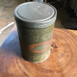 Vintage Tru-Cup Metal Coffee Tin