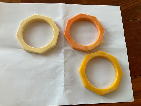 1940’s BAKELITE OCTAGON BRACELETS (3) - image 3