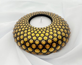 Gold Stone Dotting Candle Holder