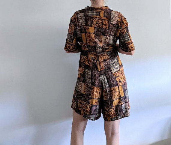 Abstract Patchwork Romper - Vintage Nu Mode - 199… - image 5