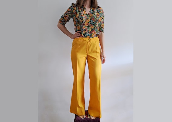 1970’s Marigold High-Rise Flared Trousers - Vintag