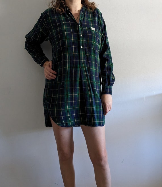 1990’s Soft Plaid Flannel Nightgown - Vintage Ral… - image 2