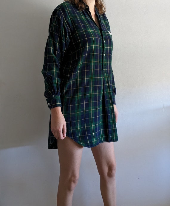 1990’s Soft Plaid Flannel Nightgown - Vintage Ral… - image 4