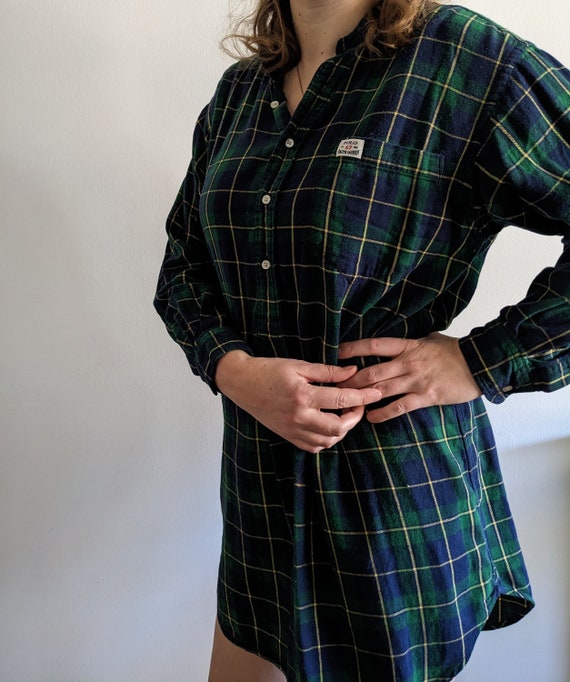 1990’s Soft Plaid Flannel Nightgown - Vintage Ral… - image 3