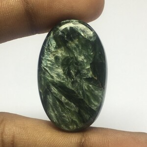 Green Seraphinite Smooth Cabochon Gemstone, AAA Seraphinite Mix Shape Semi Precious Loose Stone for Jewelry Making