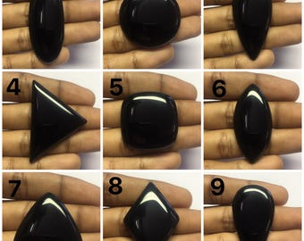Natural Black Onyx Cabochon Gemstone Top Quality Black Onyx Mix Shape Loose Stone for Jewelry Making