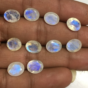Pedra da lua arco-íris natural lapidada oval facetada com ponta solta pedras preciosas 3x5,4x6,5x7,6x8,7x9,8x1010x12,10x14,12x16,13x18,15 x 20 MM pedras preciosas