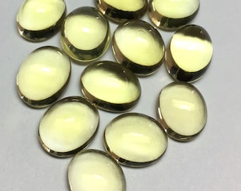 Natürliche Zitronenquarz Oval Cabochon flache Rückseite lose Edelsteine 3x5,4x6,5x7,6x8,7x9,8x10,9x11,10x12,10x14,12x16,13x18,15x20 mm Edelsteine