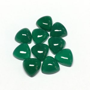 Natural Green Onyx Trillion Cabochon  flat back Loose Gemstones 3x3,4x4,5x5,6x6,7x7,8x8,9x9,10x10,11x11,12x12,13x13,14x14,15x15 gemstones