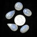 Natural Flashy Rainbow Moonstone Cabochon 5 Piece Mix lot 17.6 Grams Natural Loose Stone Cabochon.