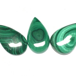 Natural Malachite Pear Cabochon flat back Loose Gemstones 3x5,4x6,5x7,6x8,7x9,8x10,9x11,10x12,10x14,12x16,13x18,15x20 MM gemstones