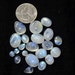 Natural Flashy Rainbow Moonstone Cabochon 21 Piece Mix lot 20.2 Grams Natural Loose Stone Cabochon.