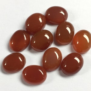 Red Onyx Oval Cabochon: Loose Gemstone (3x5mm - 15x20mm)