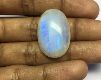 Cabujón de piedra lunar arcoíris natural, calidad AAA, para la fabricación de joyas.