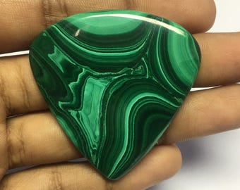 Natural Malachite Cabochon: Large Green Gemstone for Jewelry Pendant Making