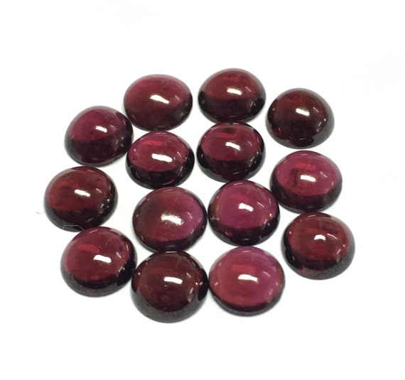 Garnet Round Cabochon Loose Natural Gem 10mm - Etsy