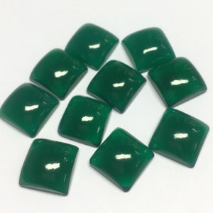 Natural Green Onyx Square Cabochon  flat back Loose Gemstones 3x3,4x4,5x5,6x6,7x7,8x8,9x9,10x10,11x11,12x12,13x13,14x14,15x15 gemstones