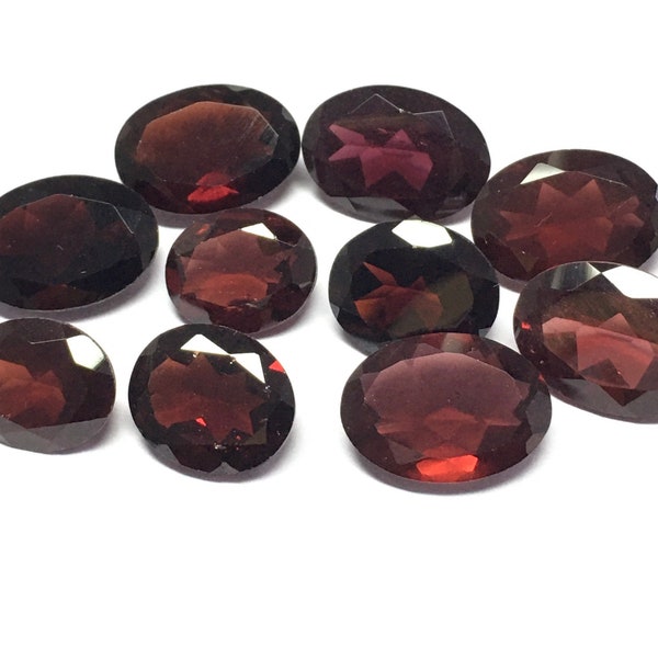 Natural Red Garnet Oval Cut Faceted Pointed back Loose Gemstones 3x5,4x6,5x7,6x8,7x9,8x10,9x11,10x12,10x14 MM gemstones