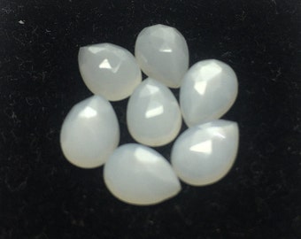 Lot of 10pieces Natural Whtie Moonstone Rose Cut Cabochon flat back Loose Gemstones 3x5,4x6,5x7,6x8,7x9,8x10,8x12,9x11,10x12MMgemstones