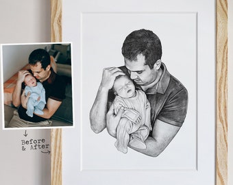 Baby Portrait, Personalized Baby Portrait, New Mom Portrait Gifts, Digital Baby Portraits, Newborn Baby Portrait, Custom Baby Portrait Gifts
