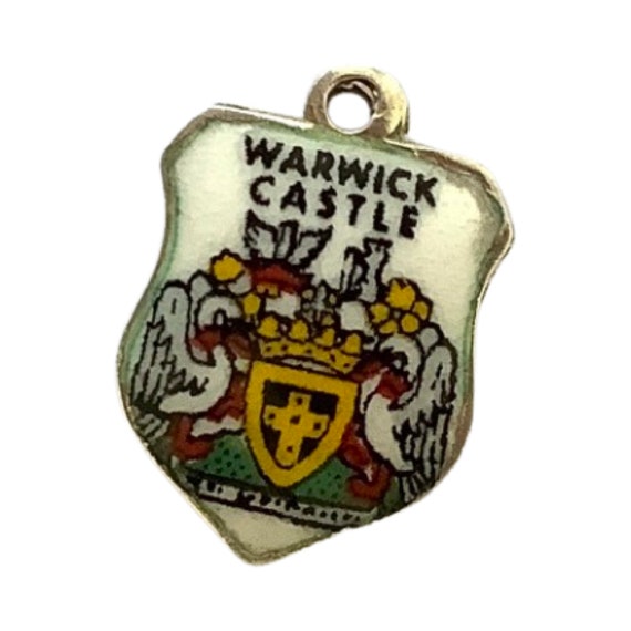 Warwick Castle Sterling Silver Charms  Enamel Shi… - image 1