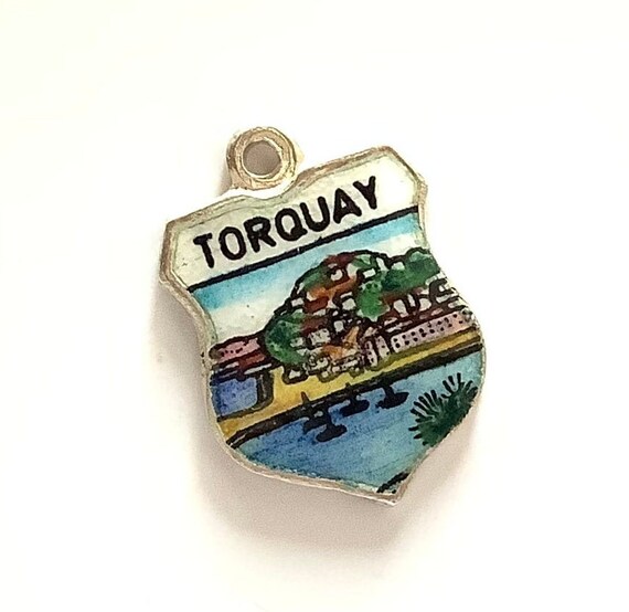 Torquay Vintage Shield Charms, Wales Enamel Trave… - image 3