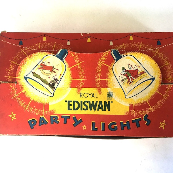 Ein Set aus Royal "EDISWAN" 1950s Party/Weihnachtsbaum-Lichterkette."