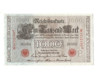 100 year old German 1000 Mark bank note