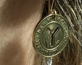 HANDCRAFTED NYC TOKEN earrings