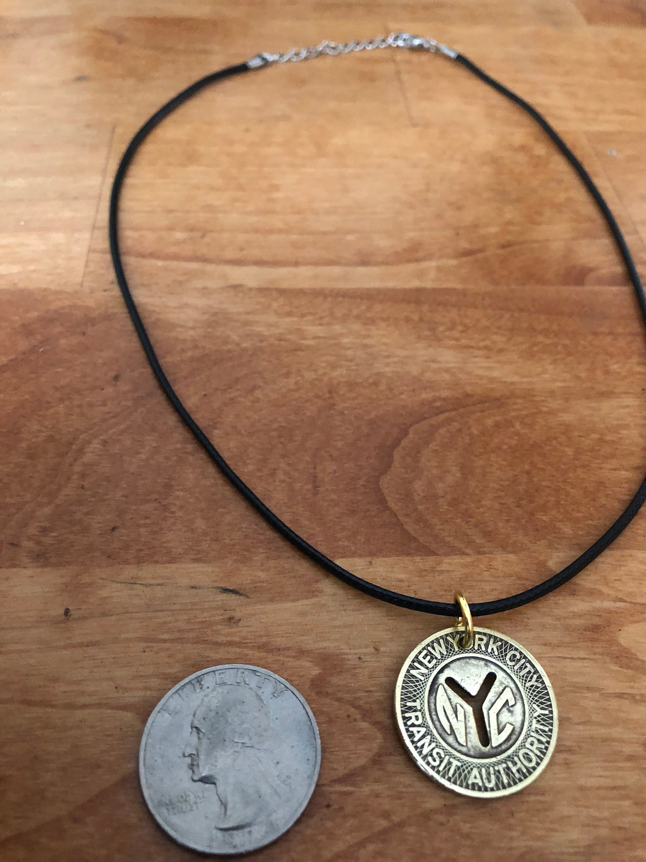 Subway sale token necklace