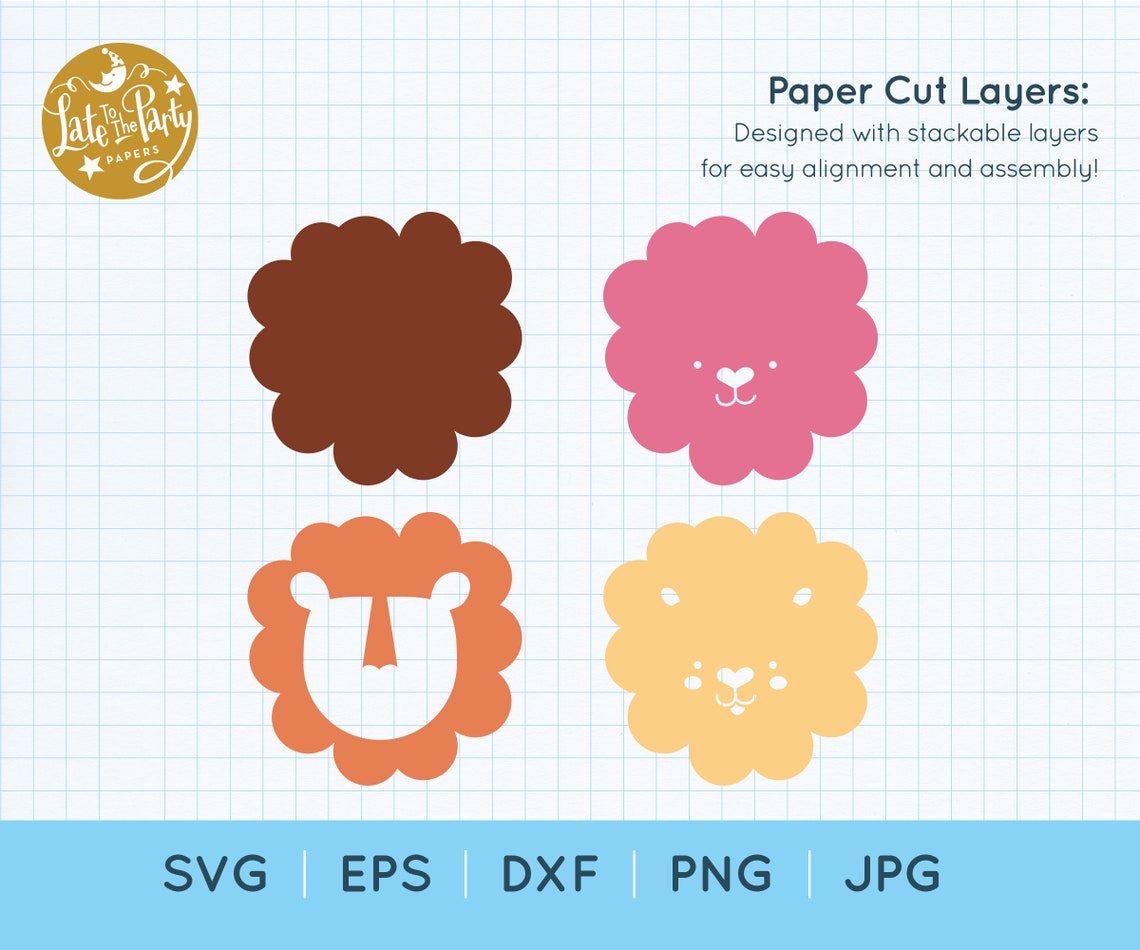 Download Lion SVG Layered Cut File Baby Lion Cutting File Lion Baby | Etsy