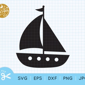 ZEILBOOT SVG, nautische Svg, zeilen Svg, zeilboot silhouet, zeilboot Clipart, zomer Svg, Eps Dxf Png Jpg