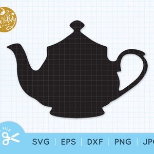 Teekanne SVG geschnitten Datei, Teekanne schneiden Datei, Teekanne Clipart, Tee-Party, Scrapbooking, Girlande, Brautdusche, Teekanne Svg Eps Dxf Png Jpg