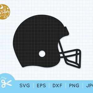 Archivo de corte SVG de casco de fútbol, archivo de corte de casco de fútbol, silueta de casco de fútbol, clipart de casco de fútbol Svg Png Eps Dxf Jpg
