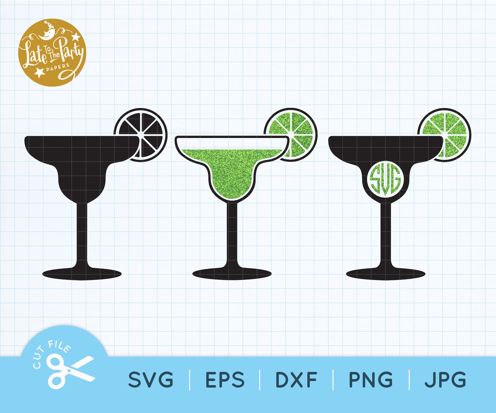 Margarita Glass SVG Cut File, MARGARITA GLASS Cutting File, Cocktails