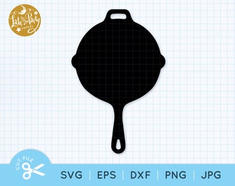 Skillet SVG Cut File, SKILLET Cutting File, Cast Iron, Skillet Clip Art, Farmhouse Kitchen Wall Decor, Kitchen Wall Art, Svg Eps Dxf Png Jpg