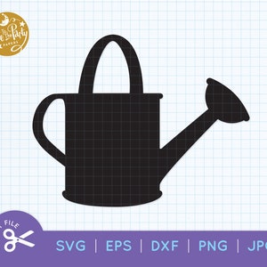 Arquivo de corte SVG de regador, Arquivo de corte de regador, Silhueta de regador, Clip Art, Jardinagem, Regador Png Svg Eps Dxf Jpg