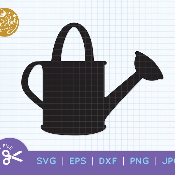 Watering Can SVG Cut File, WATERING CAN Cutting File, Watering Can Silhouette, Clip Art, Gardening, Watering Can Png Svg Eps Dxf Jpg