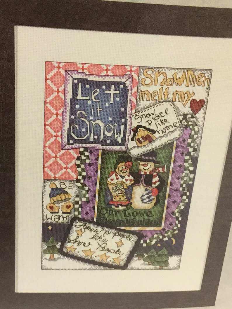 Snow folks at Home Counted cross stitch pattern book from Jeanette Crews Designs